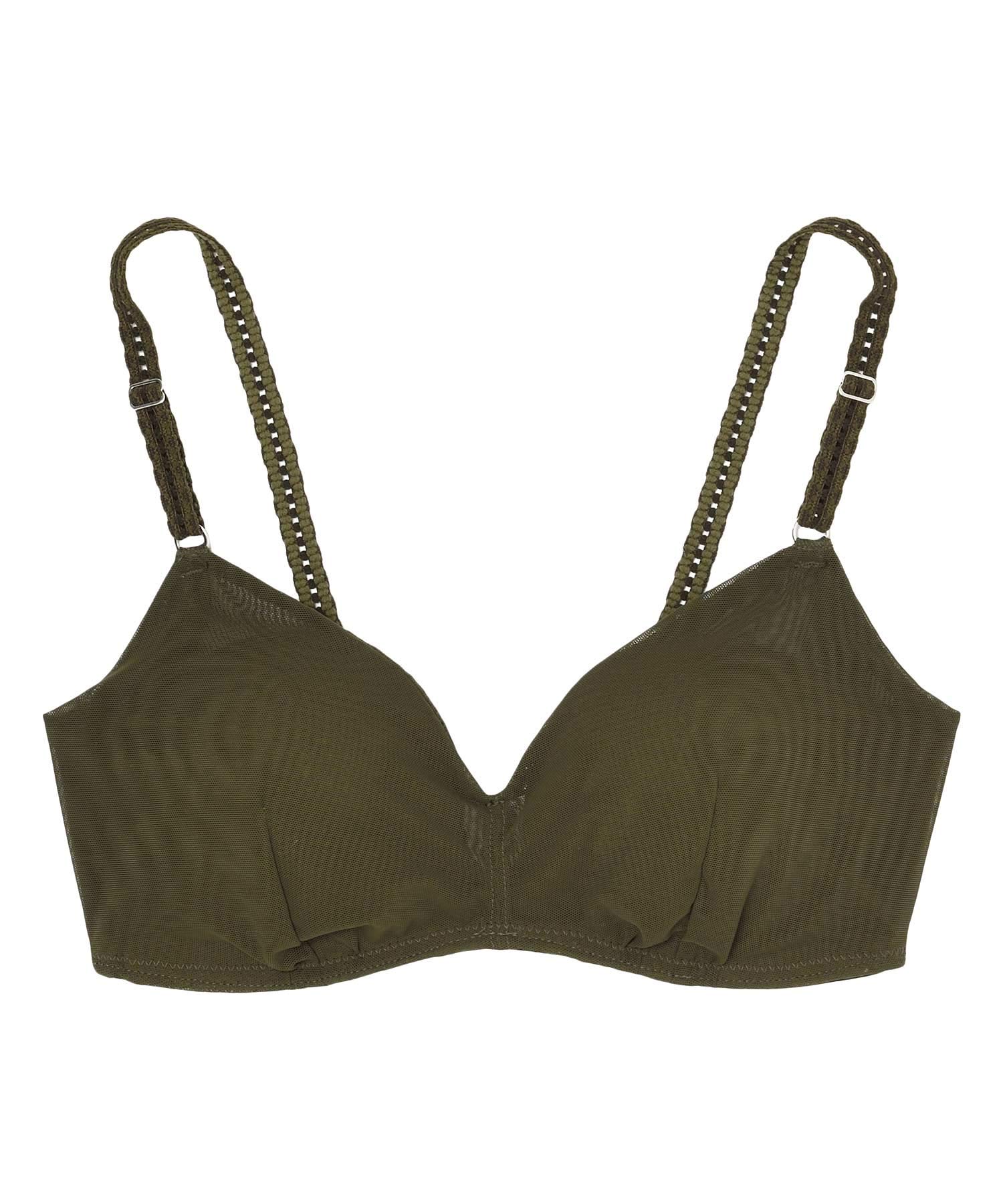 

bra for easy and beautiful high side design that show through clothes LL [Unnanacool] Non-wired wear, won t [364 Simple] Bra, Wireless, JB3710,