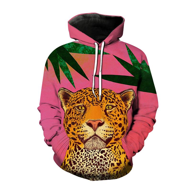 Animal Hoodies Leopard Tiger Zebra 3D Printed Women Streetwear Hoodie Oversized Pullovers Hooded Sweatshirts Kids Tops Clothing