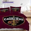 Cleveland Cavaliers Team Spirit Three-piece set(1 * duvet cover + 2 * pillowcase, without core) Duvet cover and pillowcase Christmas birthday gift