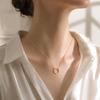 Dainty Rose Gold Circle Pendant Necklace with Cubic Zirconia Elegant Minimalist Pendant Jewelry Gift for Women