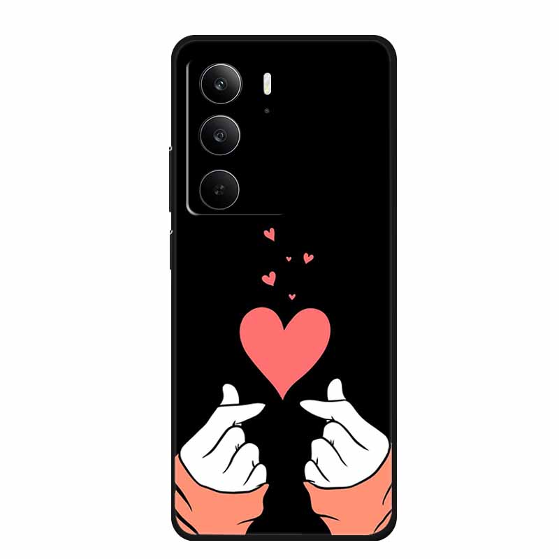 For Realme Narzo 80 Lite 5G Case Narzo80 Lite Coque Cartoon Cat TPU Black Silicone Soft Phone Case For Realme Narzo 80Lite Funda