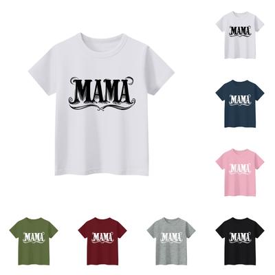 Blusa infantil de manga curta com estampa casual e gola redonda