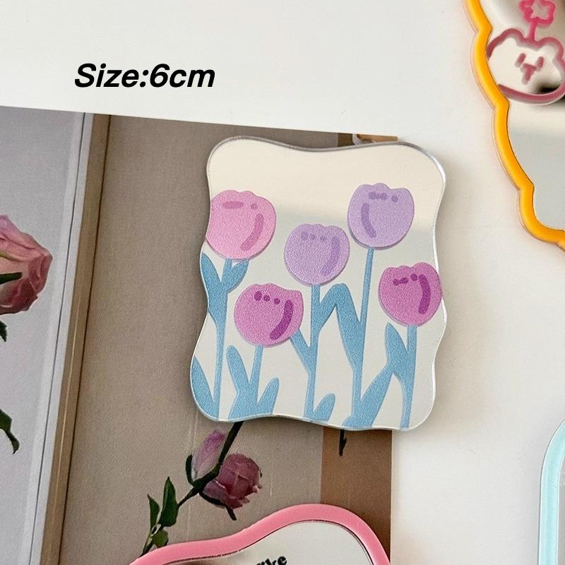 

Irregular Graffiti Mini Decorative Mirrors Cute Ins Style Refrigerator Magnet Magnetic Makeup Mirrors Sweet Room Decoration New