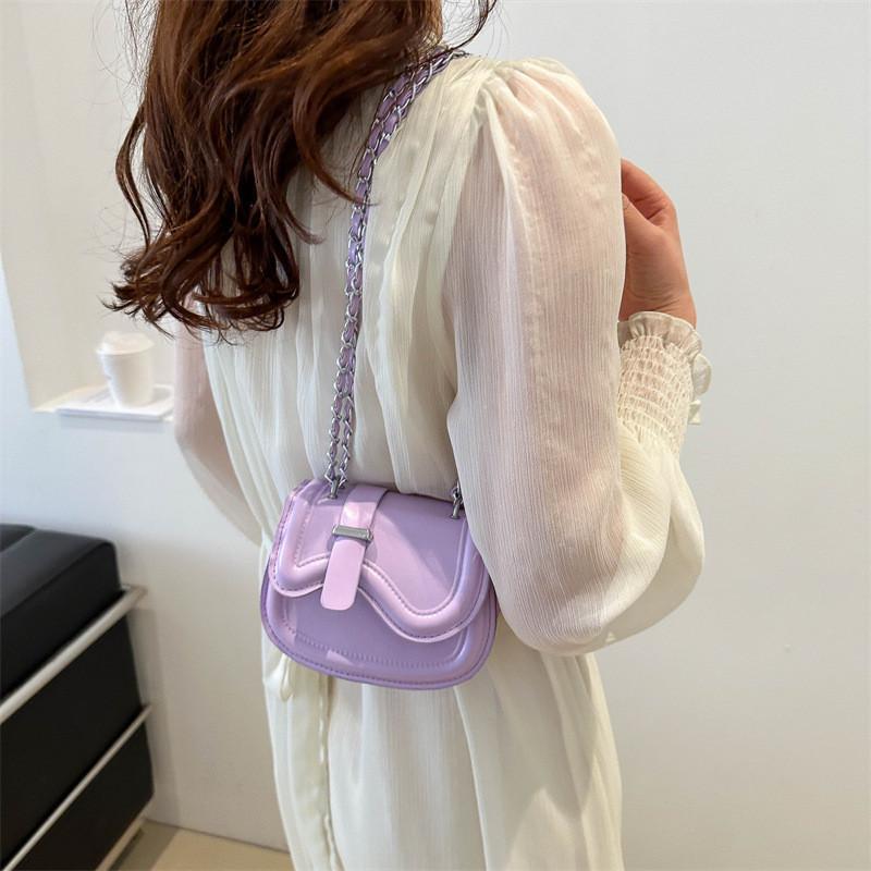 Trendy Texture Minimalist Bag Women 2024 New Fashion Crossbody Bag Stylish Chic Shoulder Saddle Bag