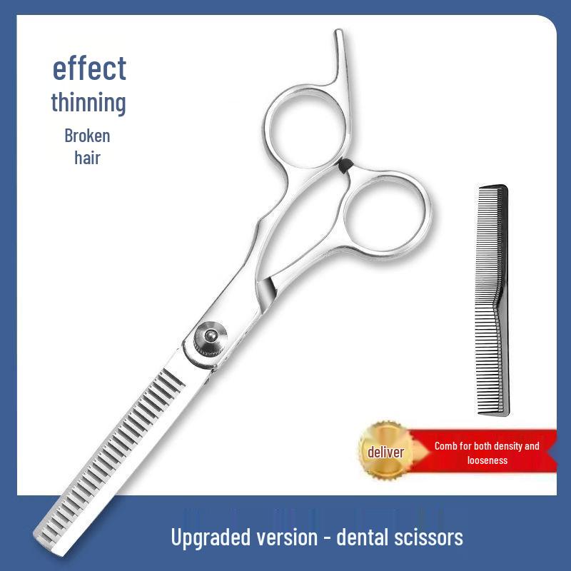 Conjunto de Tesouras de Cabeleireiro Profissional - Tesouras de Desbaste, Texturização e Auto-Corte para Casa
