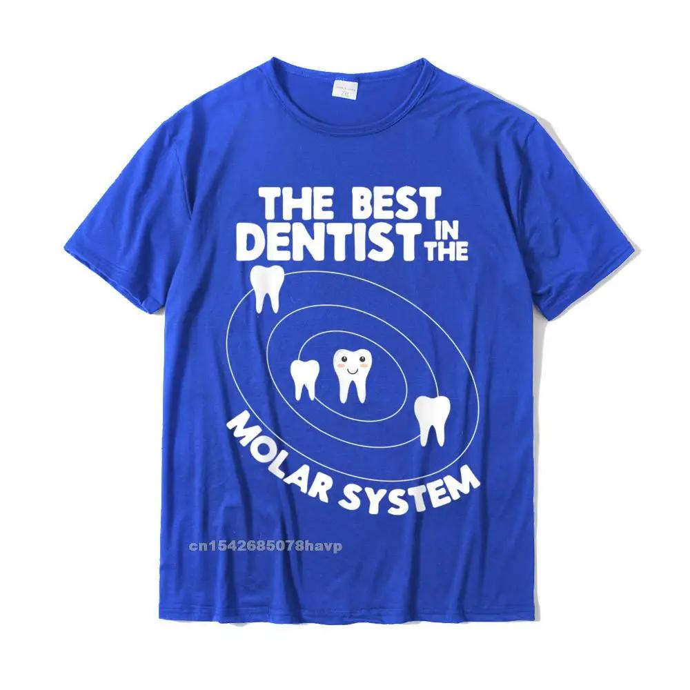 Best In The Molar System Design - Funny Tooth Pun T-Shirt Normal Top T-Shirts Classic Tops Tees Cotton Mens Classic