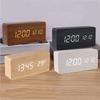 Wooden Digital Alarm Clock,LED Clock with Time, Date,Temperature, Digital Desktop Clock Bedroom Tabletop Led Watch NZ002