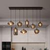 Modern Multi-Head Glass Chandelier Pendant for Dining Room