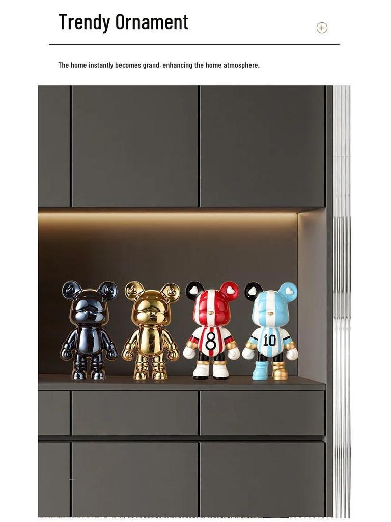 Trendy Beer Figuur Spaarpot - Creatieve Cartoon Decoratie voor Moderne Woonkamers