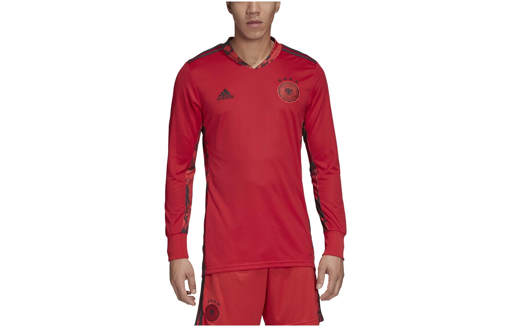 

Adidas UEFA European Football Championship Germany Team Soccer Jerseys Men s Red Moderate Straight Fit EH6098 XL
