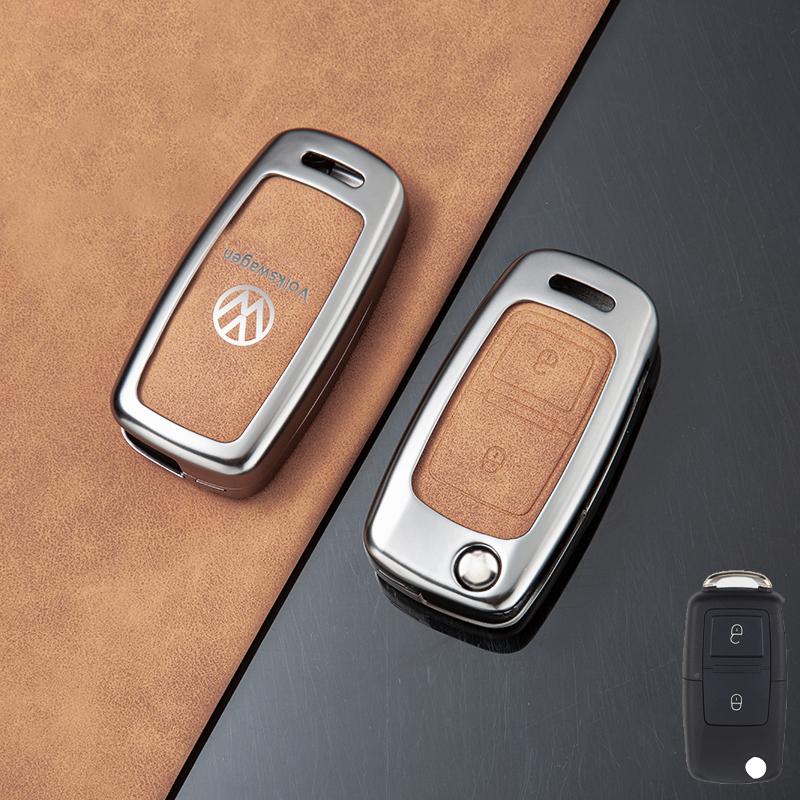 Heißes Zinklegierung Auto Klappfernbedienung Schlüsselhülle Gehäuse Abdeckung Für VW Volkswagen Beetle Caddy Golf Jetta Polo Tiguan Touran Auto Zubehör