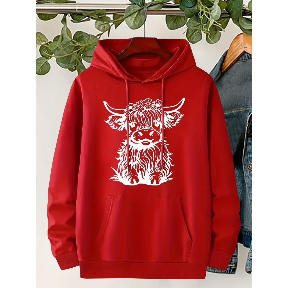 

Женское худи с графическим принтом альпаки, пуловер с длинными рукавами и карманами, мягкая осенне-зимняя толстовка, женская одежда S