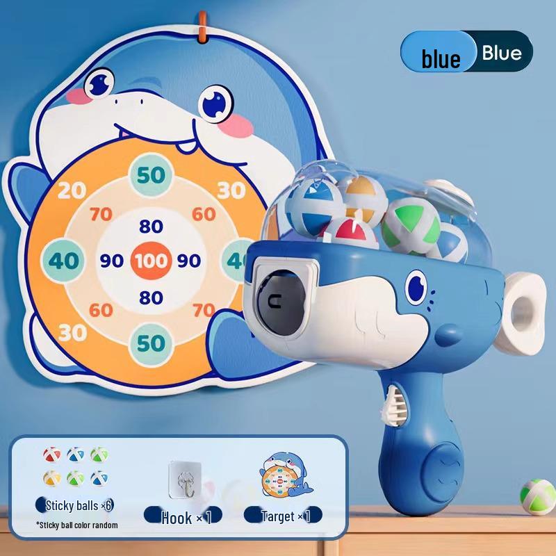 Cross-Border Whale Sticky Ball Gun: Interactive Shooting Toy for Kids and Parents