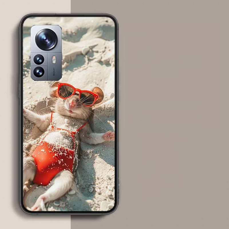 Cute Hamster Phone Case For Redmi Note 13 Pro Plus 14 Pro+ 12S 12 11S 11T 11E 11 10S 10 9S 9 Xiaomi Capa TPU