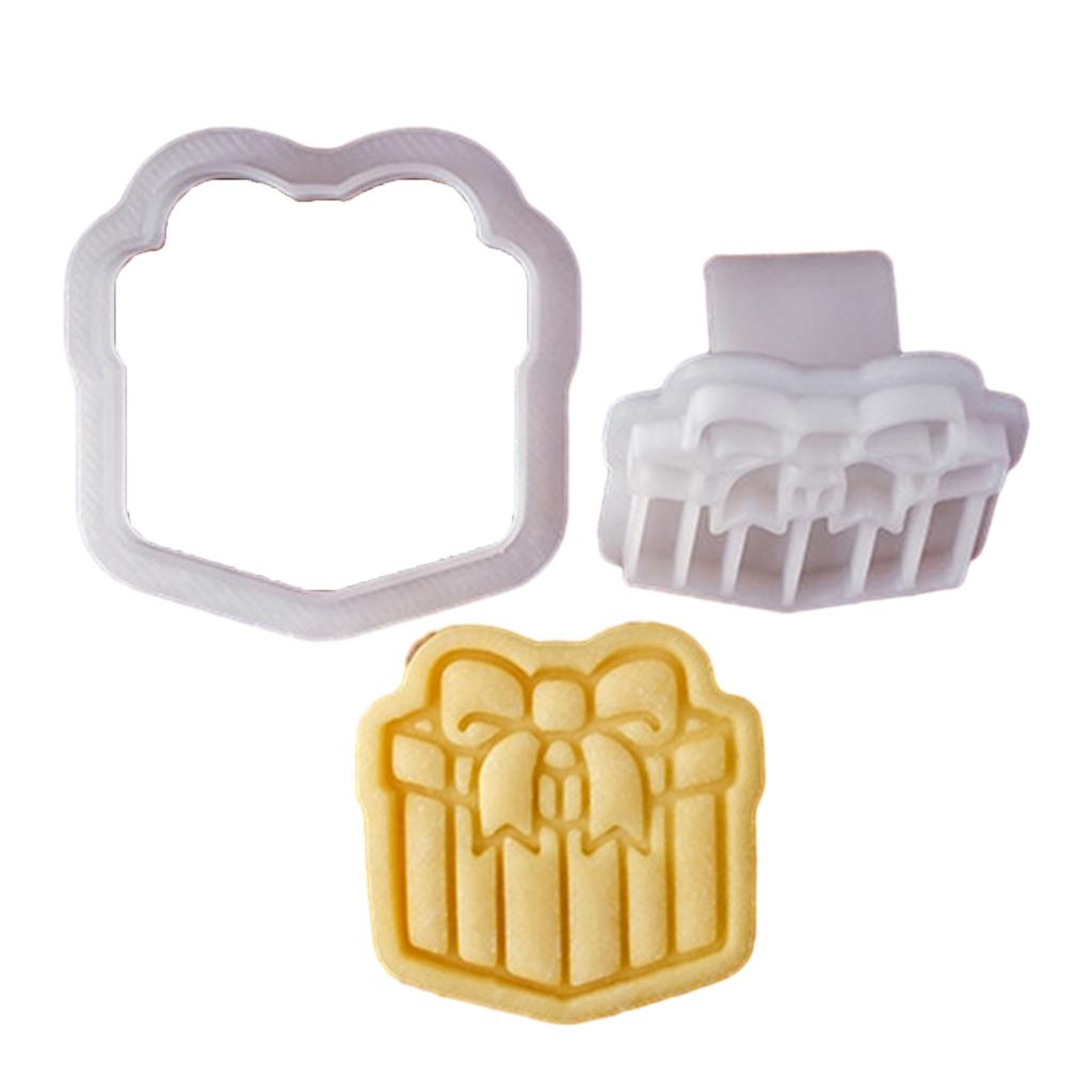 Plastic Biscuit Molds Cookie Embossing Moulds Christmas Patterned Cookie Cutters Baking Tools Plastic Baking Accessories