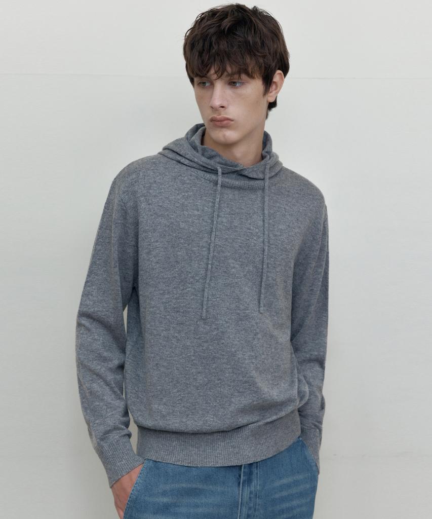 WEDNESDAY OASIS Lambswool Hooded Knit_Gray(Wcb6Kn85)