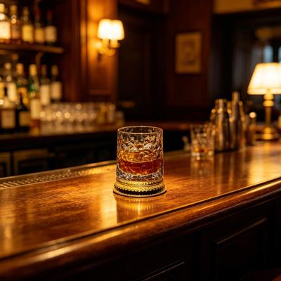 Rotating Whiskey Glass 360 Degree Spinning Lead-Free Tumbler for Bourbon 260ml Swirl Whiskey Glass Unique Gift for Men