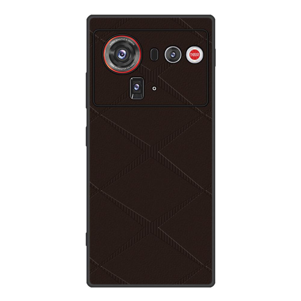 For ZTE nubia Z80 Ultra 5G Case X-Patterned TPU PU Leather PC Anti-Drop Phone Cover