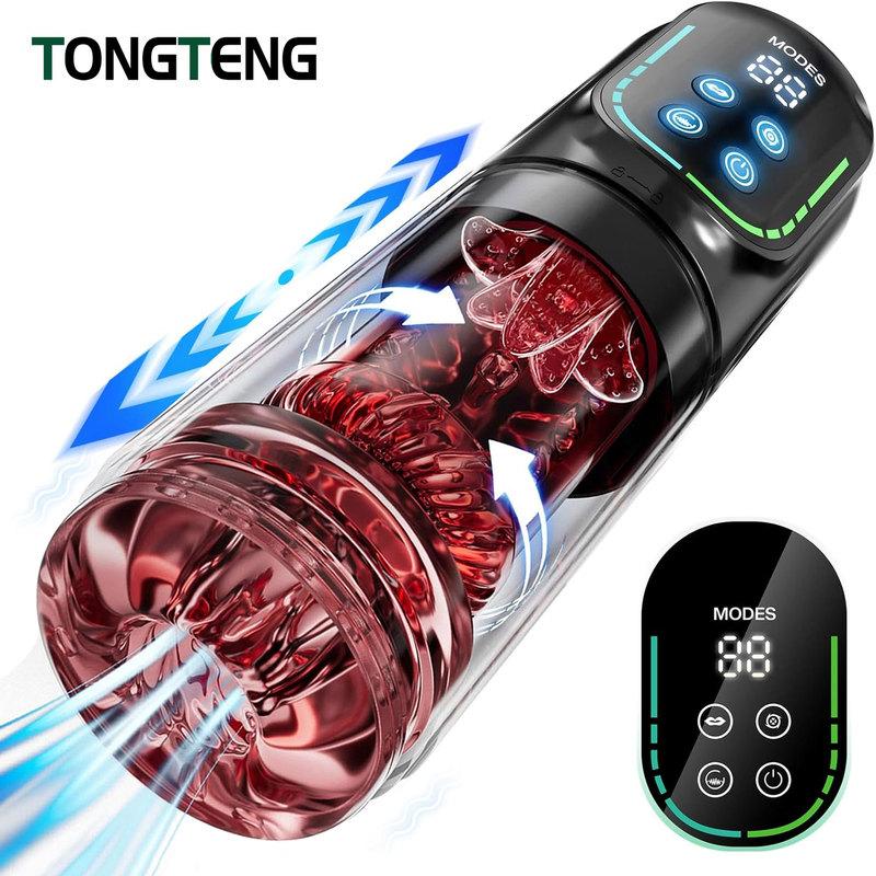 Automatic Thrusting Rotating Male Masturbator Licking Stroker Sucking Blowjob 100% Waterproof Pennis Pump Adult Sex Toys For Men