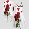 3D  Printed  Set Dress Coat , Heart Shape Totem Fashion Print,suitable for Various Scene Fashion Styles