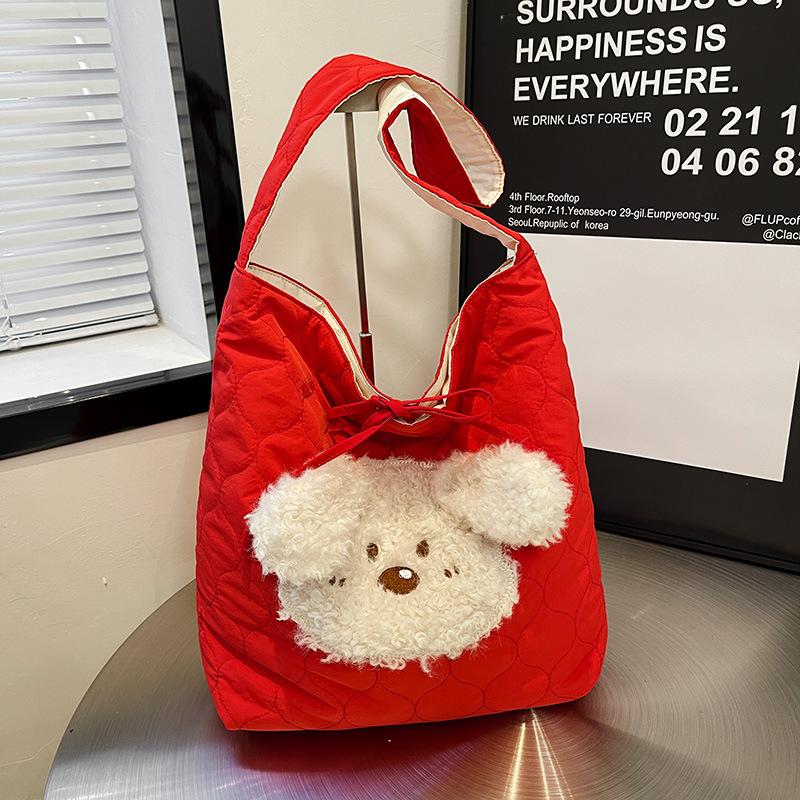 

Cartoon large-capacity tote bag women s new versatile casual shoulder bag class commuter bag