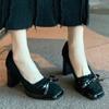 2025 High-quality New Roundness High Heels Single Shoes with A Slip-on Light Casual Women Shoes Stylish and Comfortable