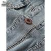 Women's Lapel Denim Short-Sleeve A-Line Dress