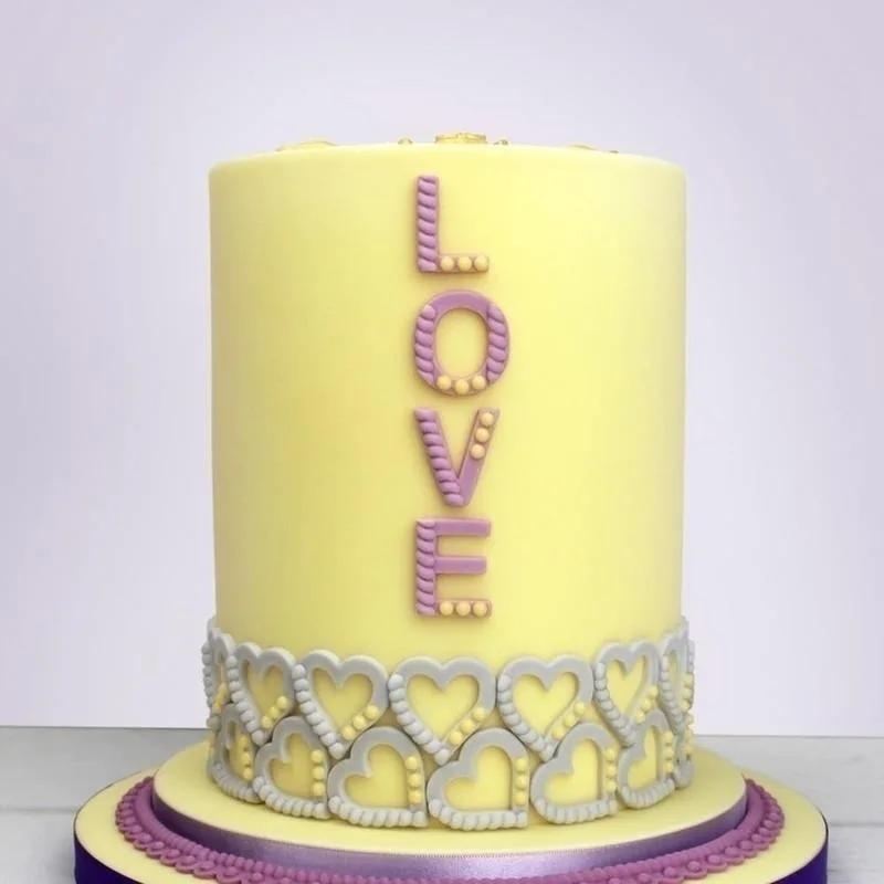 LOVE Letter Decorating Cutter Mould Mold Sugar Craft Tool Silicone Baking Mold Cake Decoration
