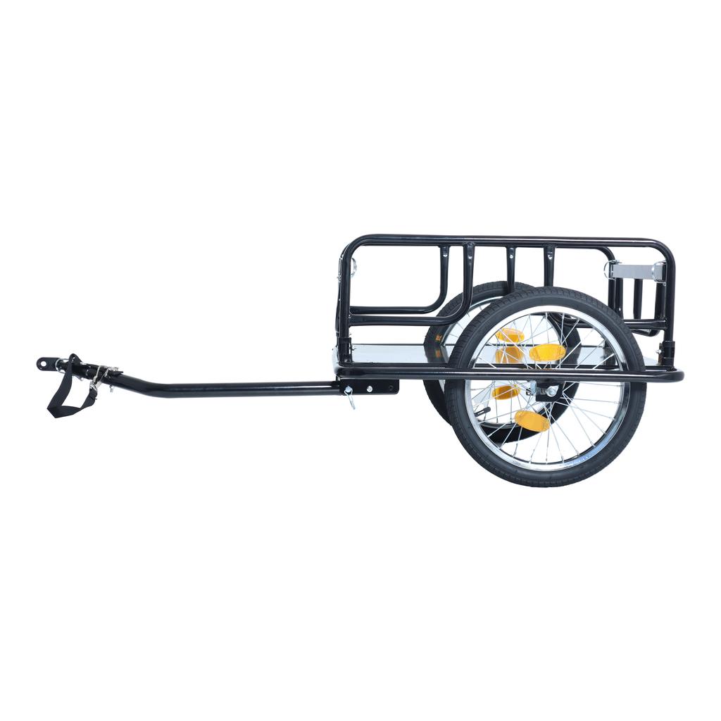 Fahrrad-Lastenanhänger – Robust mit 50 kg Ladekapazität und Universalkupplung, 16-Zoll-Räder & Reflektoren für Einkaufen, Reisen und Transport von Gegenständen