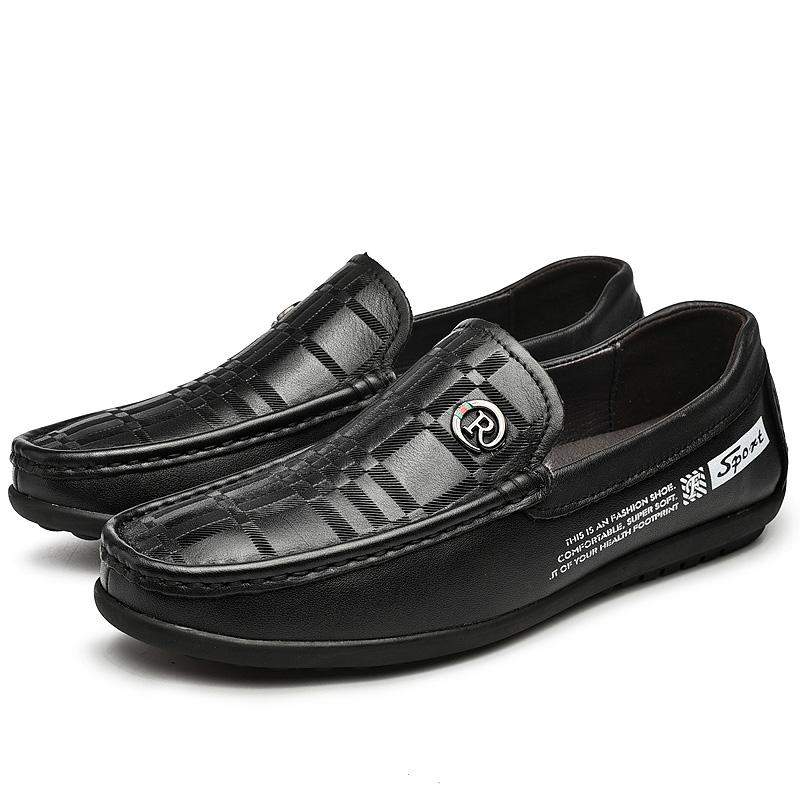 

Лоферы Кожаные Туфли для Мужчин Гольф Работа Бизнес Мужская Зеркальная Роскошная Обувь Дизайнер Скейт Крикет Стильная Повседневная Плоская Обувь 39 чёрный