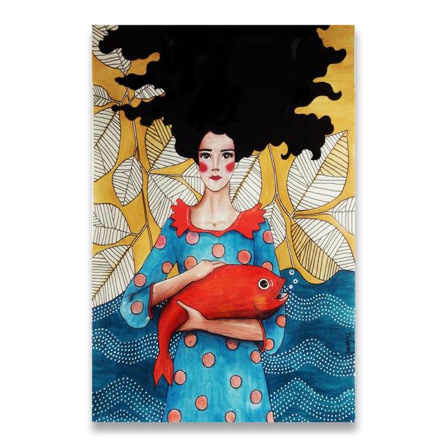 

Vintage Abstract Girl Hair Flower Women Wall Art Canvas Painting Fashion Nordic Poster Wall Pictures For Living Room Unframed No Frame 50*80cm
