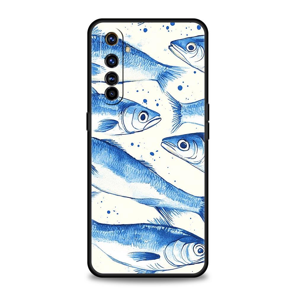 

Сардины водный продукт Чехол для телефона Для Realme 13 12 10 9 8 7 GT3 GT5 GT2 Pro Plus 5G C21 C25 C35 GT Neo 2 3 3T 5 Чехол Realme GT2 Pro
