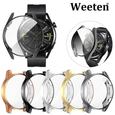 Gehärtetes Glas + Uhrengehäuse für Huawei GT3 42 mm 46 mm Displayschutzfolie Huawei GT3 46 mm Gehäuseabdeckung Stoßstange