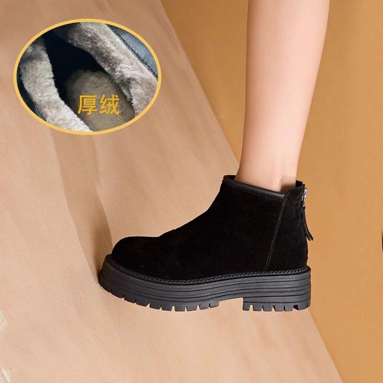 [Ushilai] Retro thick-soled temperament short boots for women's winter 2025 new thick-heeled casual versatile Martin boots