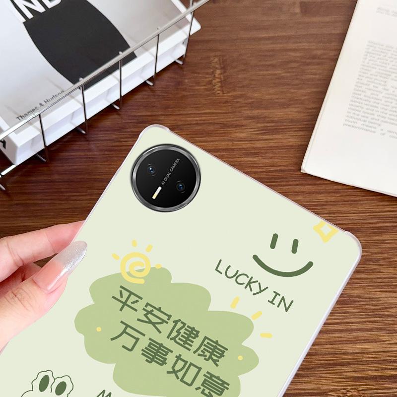 Huawei MatePad Mini Retro Chinese Style Hard Shell Case - Transparent Cartoon Design