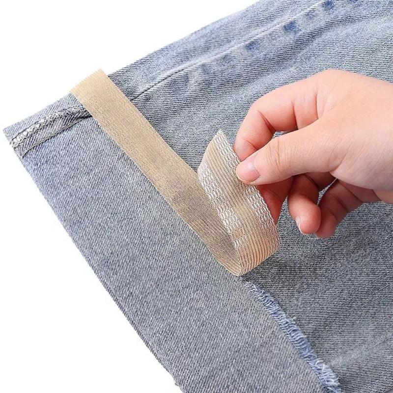 3/5/10M Pasta Autoadesiva per Pantaloni Stirabile Bordo Pantaloni Accorcia Ripara Pantaloni per Abbigliamento Jeans e Pantaloni Jeans Abbigliamento Cucito Fai da Te Tessuto