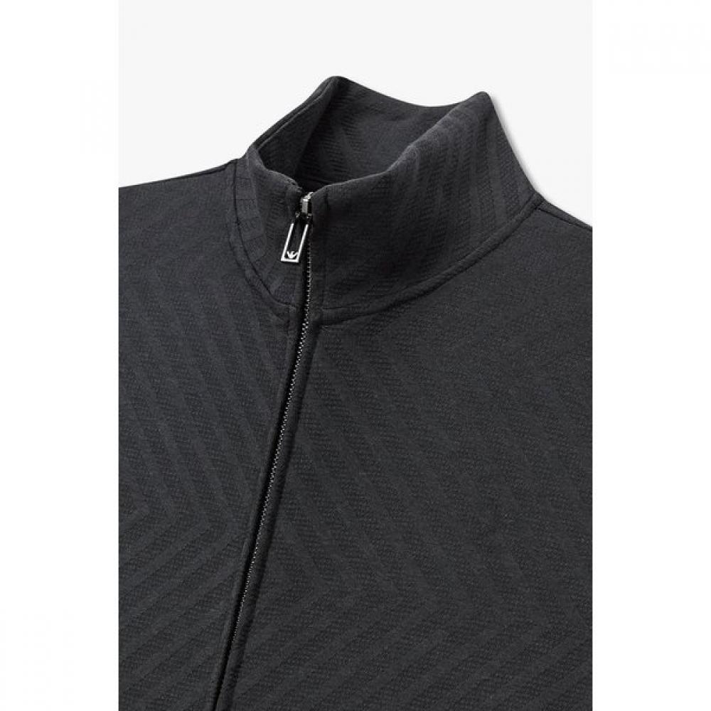 Emporio Armani Men S All Over Chevron Two Way Zip Up A516126020