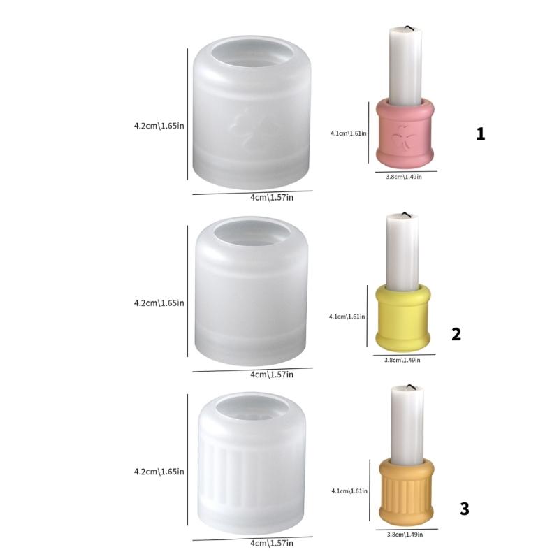 Silicone Cylinder Candle Holder Mould for Resin Craft and Decorative Candle Base Making