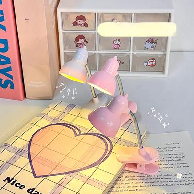 Mini Clip Desk Lamp Bedside Night Light Dormitory Bedroom Reading LampEye-protecting Warm Light Lamp