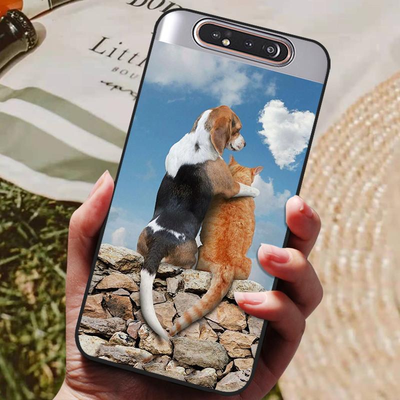 Per Samsung A80 Custodia Cover Posteriore in Silicone Custodia per Telefono Per Samsung Galaxy A80 Custodie per Galaxy A 80 A805F A805 Paraurti Morbido Funda