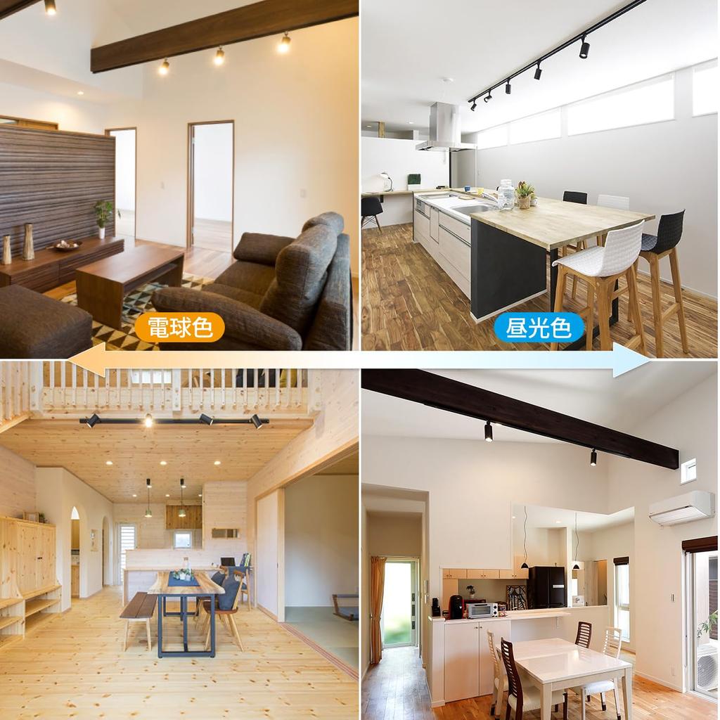 PNRLUX Duct Rail Spotlights, Set of 4, 4.5W (40W Equivalent), for Lighting Rails, Ceiling Lighting, Integrated LED Lighting, Remote Control, Built-in