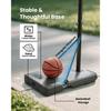 Portable Basketball Hoop 10ft Height Adjustable Outdoor Basketball Goals with 44 Inch Shatterproof Backboard for Backyard Drive