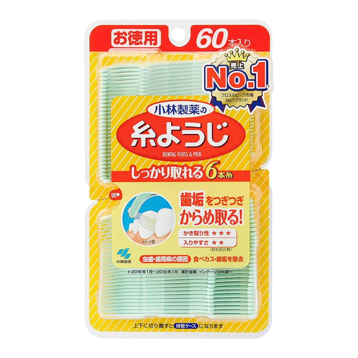 

Set of 3 Kobayashi Pharmaceutical Dental Floss pieces per (60 pack)