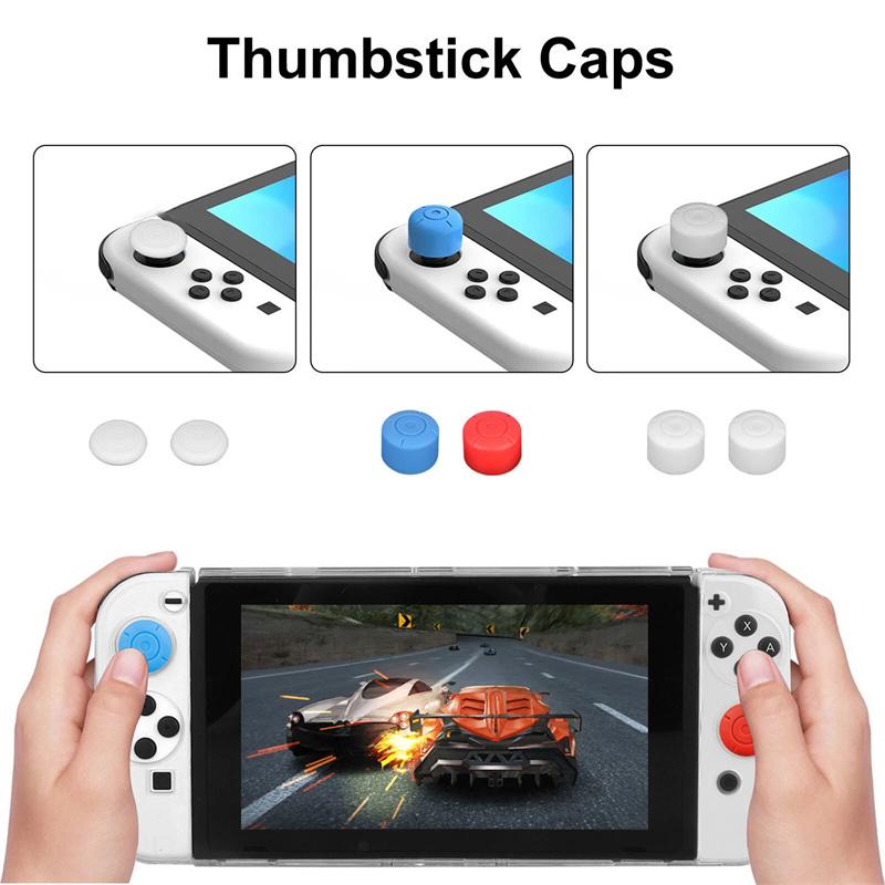 Tragetasche + Schutzhülle + Gehärtete Glasfolie für Nintendo Switch OLED 13-in-1 Zubehör-Set