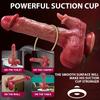 8.4" Heating Thrusting Vibrating Dildo, Tongue Licking Silicone Stimulator with Suction Cup, USB Rechargeable Remote Toy
