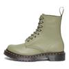 Dott. Martens Stivaletti Corti con Tacco Grosso e Lacci Punta Rotonda Stivali da Donna Verde 31693357