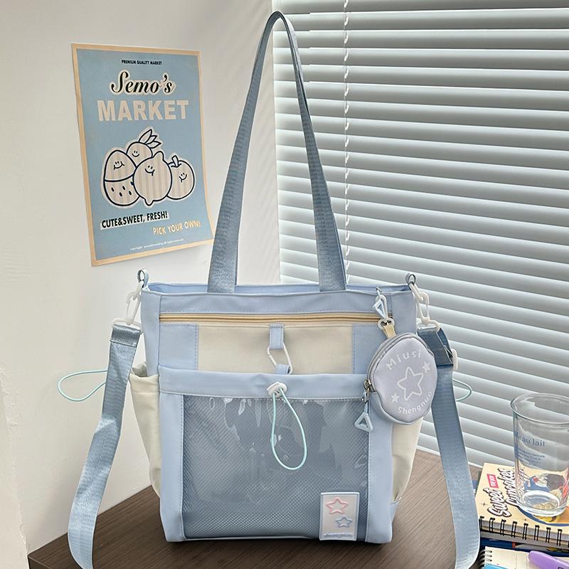 Children's Schoolbags First Grade Girl with High Looking Two Piece Backpack