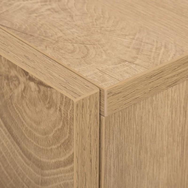 Gardenia Storage Unit 5 Doors 1 Drawer - Oak and Green Decor - Solid Wood Feet - Htgarden2cui5p1t