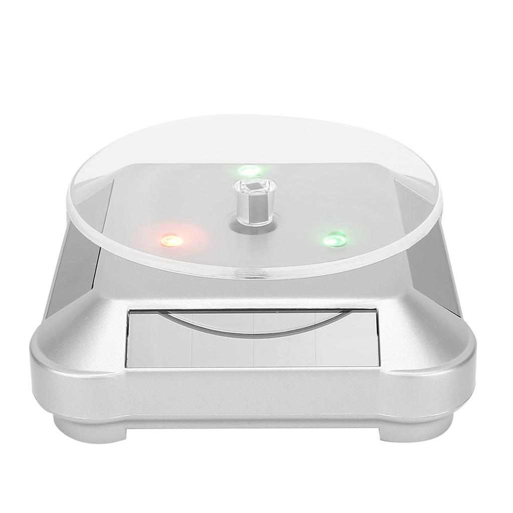 Solar Powered LED Electric Rotating Turntable Display Stand for Jewelry Phone