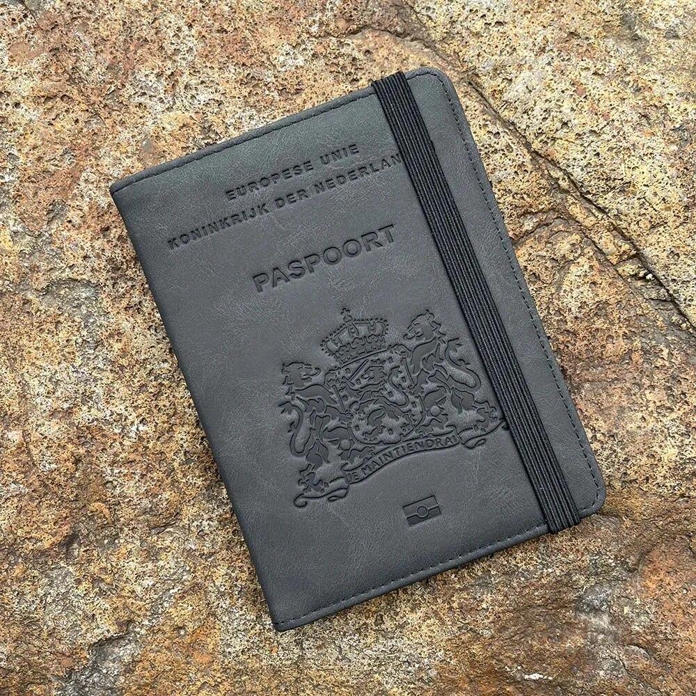 Reisezubehör Niederlande Reisepasshülle Nederland ID Bankkarte PU Leder Niederländische Reisepasshülle